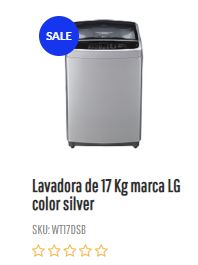 Lavadora 17 KG en Jetstereo